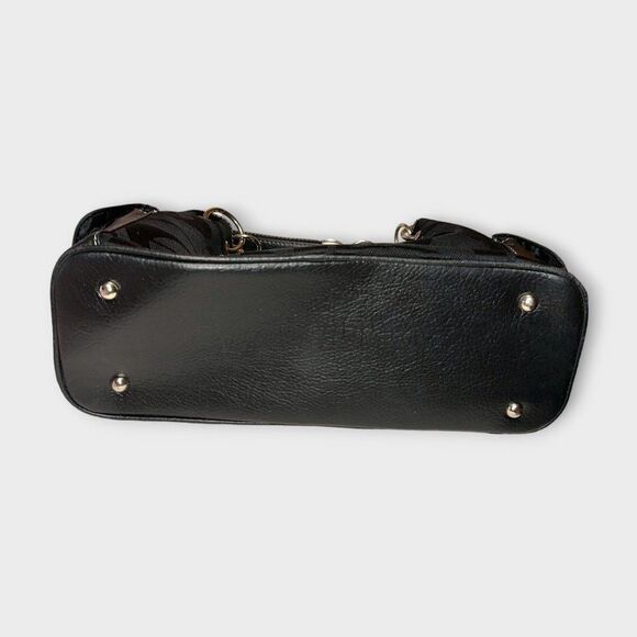 Zebra Striped Block Pattern Shoulder Bag Black and White - Picture 7 of 13